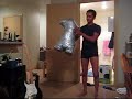 I needed to make a bunch of costumes in a hurry, and to speed things up I thought I'd get myself a dressform.  I hoped to buy one, but it's impossible to get them in my size, so I decided to make my own, using a procedure now well known amongst internet-enable seamsters - using duct tape!