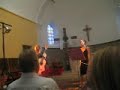 deux grands musiciens, p�re et fille en duo...
mon ancien prof de guitare,
ma prof de flute, qui s'en va ! snif !!