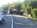 Overturned semi between Sweetwater and Madisonville Aug. 12