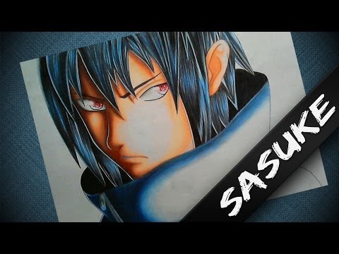 how to draw uchiha sasuke step by step