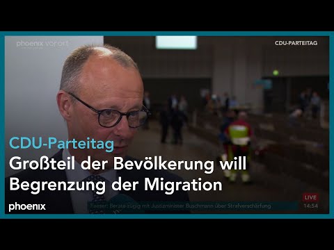 Interview mit Friedrich Merz beim CDU-Parteitag am 08.0 ...