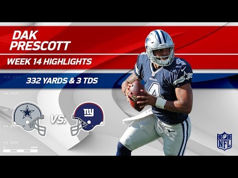 Video: Dak Prescott Puts Up 3 TDs & 332 Yards vs. NY! | Cowboys vs. Giants | Wk 14 Player Highlights