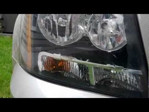 How to remove replace headlight bulb in Chevy Tahoe 2007 2008