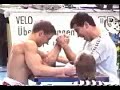 Gymnast Ivan Ivankov arm wrestling match