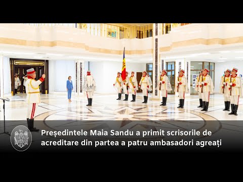 President Maia Sandu received letters of accreditation from the Ambassadors of Poland, Slovakia, Georgia and Kazakhstan