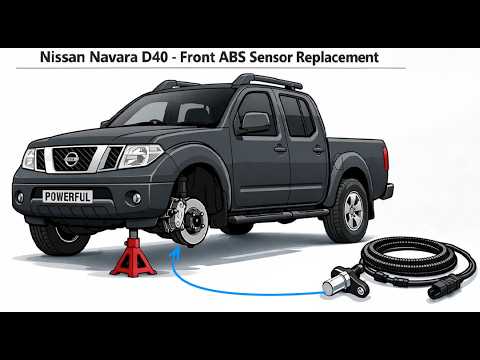 How to change the front ABS sensor on a Nissan Navara D40