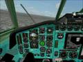 tu-154 landing. Cockpit view.