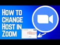 How To Change The Host Of A Meeting In Zoom