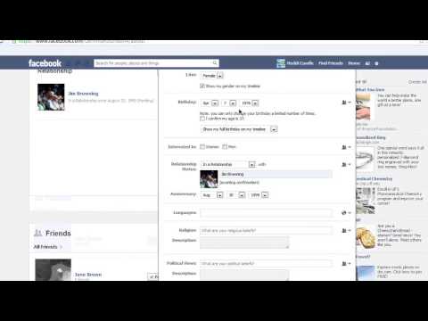 how to change d.o.b in facebook