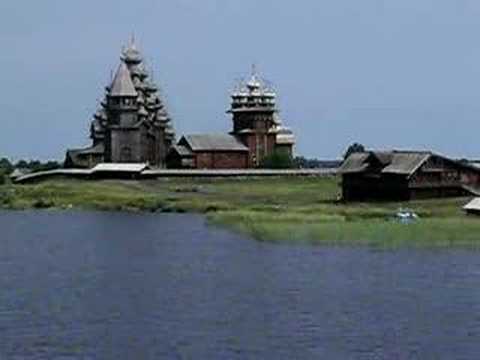Wood Church bells ring on Kizhi, Russia
