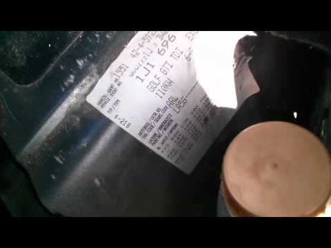 how to locate engine type in vw