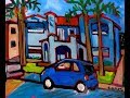 Gogo (Chateau avec fuel economic car): Oil Painting by Cumes