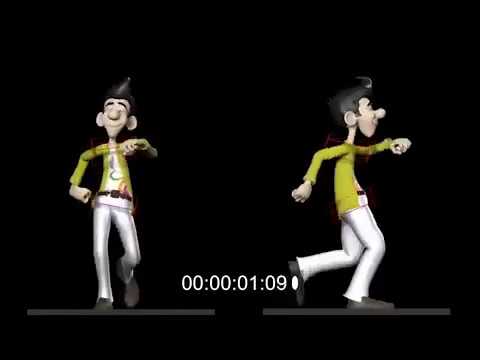 happy 3d walk cycle animation