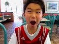 Noah making funny faces and teleports