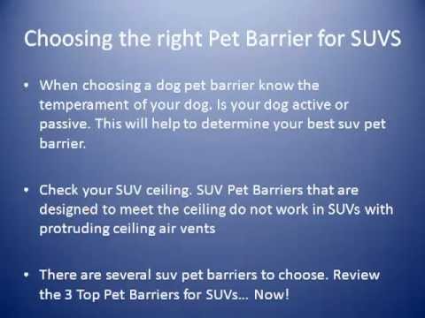 0 SUV Pet Barrier   Making the Right Choice