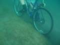 scuba bicycling under water (bike ridding)