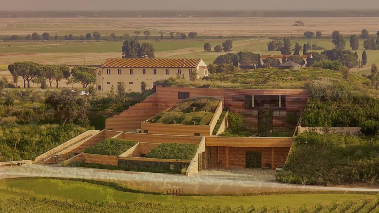 Video af det smukke vinhus og de grønne vinmarker fra Le Mortelle i Italien