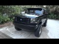 F.B. 1994 7 lift with 35 s all black with 351 v8.. Video
