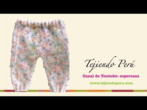 Pantalón para bebé tejido en dos agujas o palitos (Parte 1)