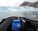 Aftermath of a calving glacier