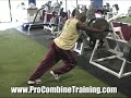 NFL Combine Training 40 yard dash - Wall Drills