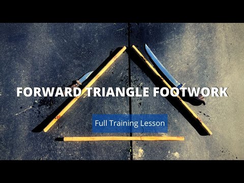 Forward (Male) Triangle Footwork FULL LESSON - Kali Escrima Arnis
