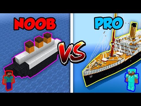 Minecraft Noob Vs Pro Titanic In Minecraft Minecraftvideos Tv