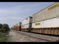 BNSF 4162 leads a stack train east at Wilmington, IL.