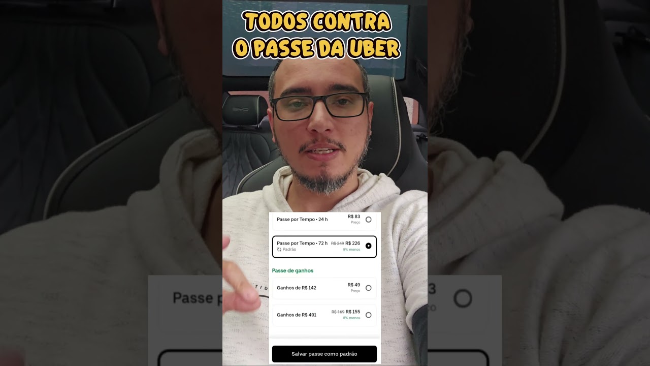 Todos contra o Passe da UBER. Não da pra aceitar isso #uber #motoristadeaplicativo #99pop