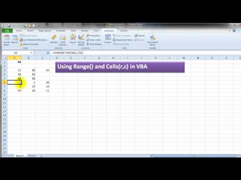 how to define cell range in vba