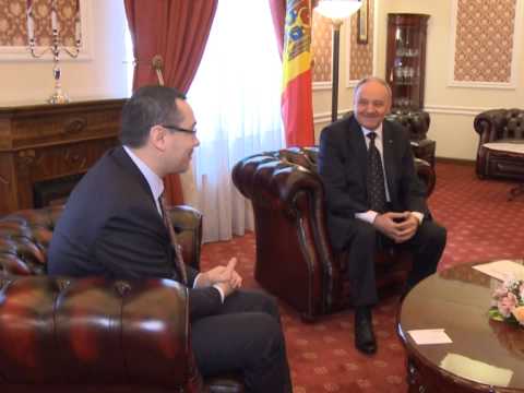Президент Николае Тимофти встретился с премьер-министром Румынии Виктором Понтой