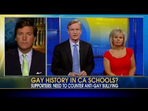 gay history - Should sexual orientation be the central theme of proposed curriculum in the state of California? Hear why Fox News contributor Tucker Carlson says that dwel...