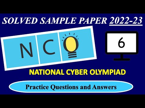 CLASS – 6 | NCO 2022-23 | National Cyber Olympiad Exam | Solved Sample ...
