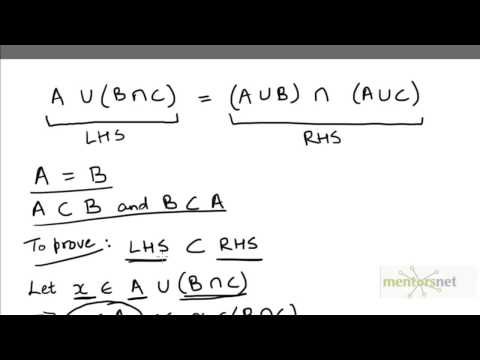 how to prove equality of sets