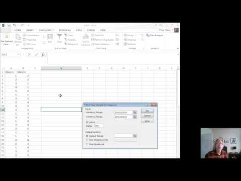 how to use f test in excel