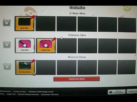 how to customize cgear in pokemon white