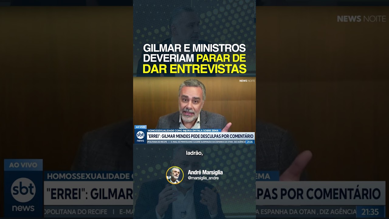 🚨 GILMAR E MINISTROS DEVERIAM PARAR DE DAR ENTREVISTAS