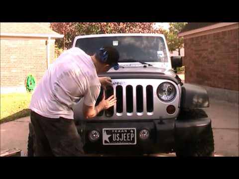 Installing Black Grill Inserts on Jeep Wrangler