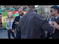 A protester throws eggs at George Galloway's by-election victory parade in Bradford. Report by Adam Sich. Like us on Facebook at www.facebook.com and follow us on Twitter at twitter.com