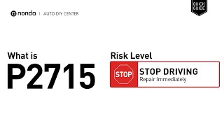 Código p2715 - pasos para reparar el error