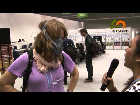 cfact - At COP 18 in Doha, Qatar, CFACT asked the delegates to the UN Climate Change Conference if they would be willing to wear a carbon capture mask that filters o...