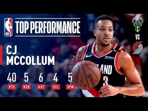 Video: C. J. McCollum Scores 40 Against The Milwaukee Bucks | November 6, 2018