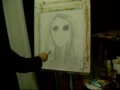 in this video dibasar is sketching a portrit in studio with the backround music of andr� manoukian
