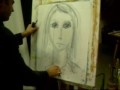 in this video dibasar is sketching a portrit in studio with the backround music of andr� manoukian