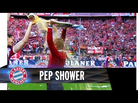 Pep Guardiola Beer Shower // Bierdusche