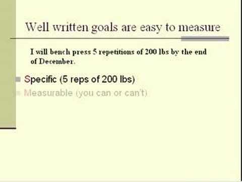 how to write goals