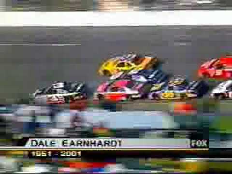 dale earnhardt sr video of crash in 2001 daytona 500