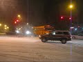 Cars and Buses Struggling in First Snow Storm / December 13 2008 Victoria BC / Accidents