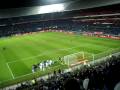 KOŃCOWY GWIZDEK MECZU FEYENOORD LECH POZNAŃ RADOSC KIBICOW I ZAWODNIKOW