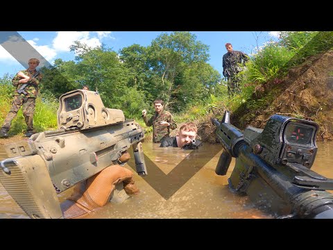 Airsoft War: Insane River Shootout (POV)